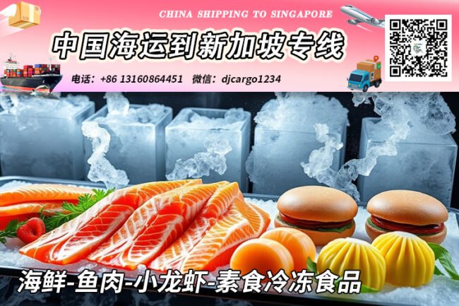 海鲜-鱼肉-小龙虾-素食冷冻食品海运冷链拼箱到新加坡