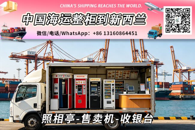 照相亭-售卖机-收银台海运整柜到新西兰奥克兰、惠灵顿、基督城