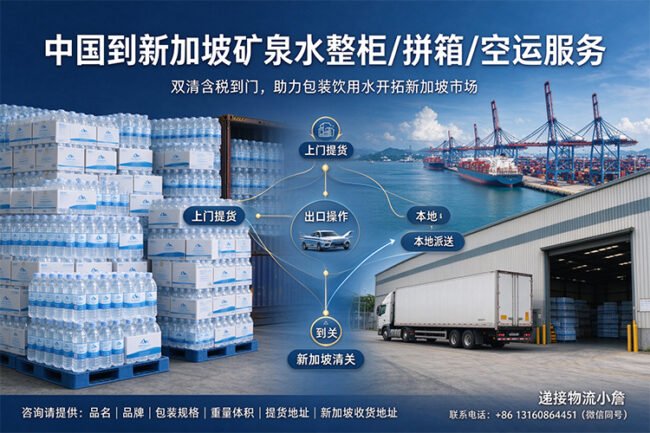 【整柜/拼箱】矿泉水海运/空运到新加坡双清含税到门